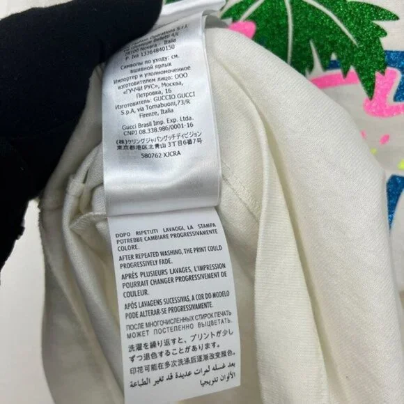 NWT Gucci Hawaii print T-shirt in white size M